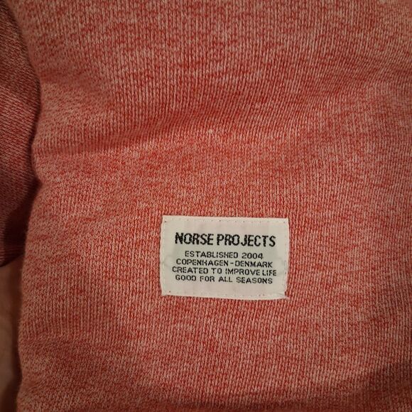 Norse Projects Crewneck Sweatshirt "Vorm Sweat" Sweater Size S Pink Long Sleeve - Picture 5 of 7
